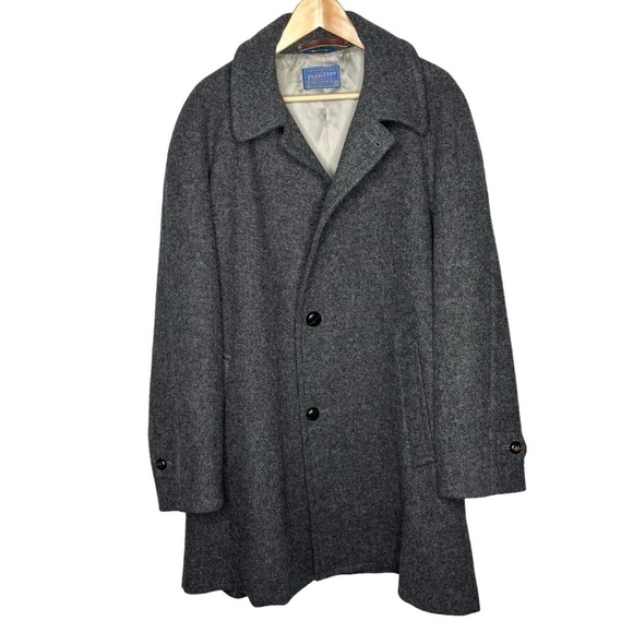 Pendleton Gray wool trench coat Sz 46 - Picture 1 of 8